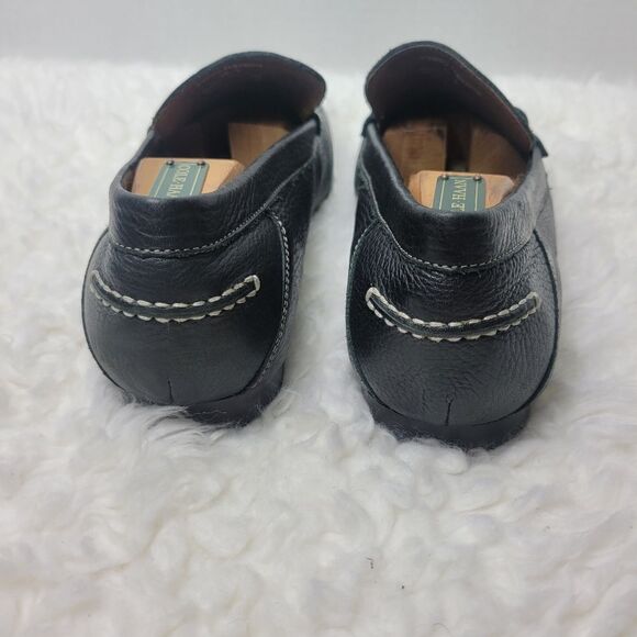 Aston Grey Navarro Black Leather Loafers Size 10.5 Casual Shoes Horsebit Detail main image 4